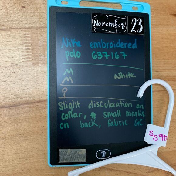 Nike REV Basketball Polo Shirt Mens M Medium White Performance Dri Fit Golf - Picture 12 of 13